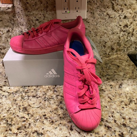 adidas | Shoes | Adidas Pharrell William Superstar Supercolordark Pinkmens  Size 9 | Poshmark